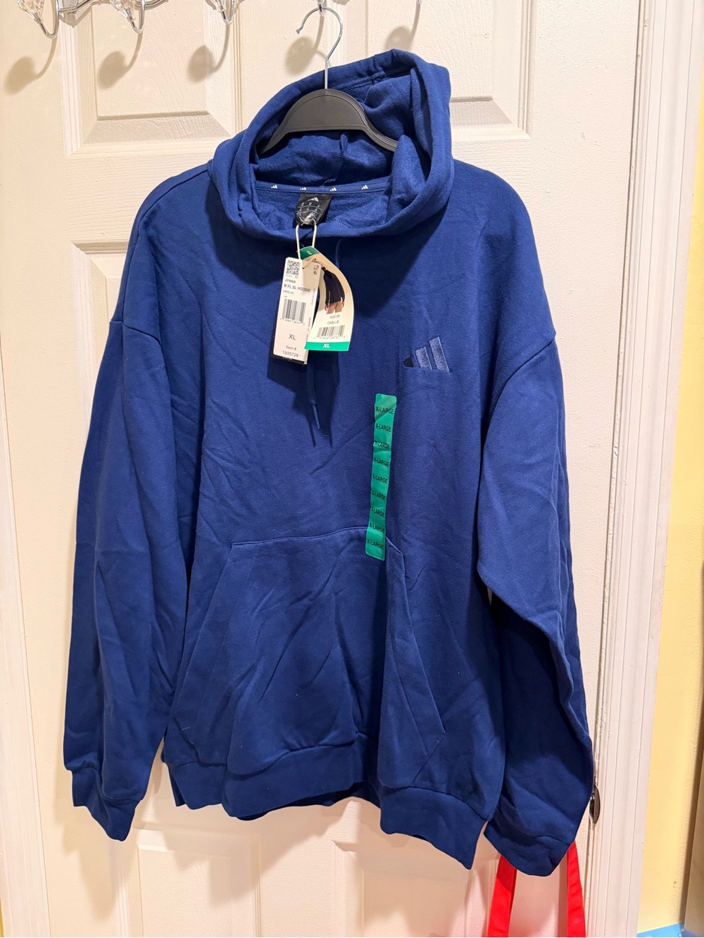 adidas Royal Blue Hooded Pullover Sweatshirt